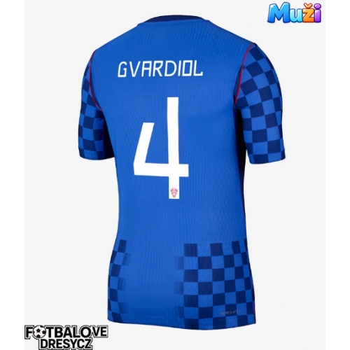 Chorvatsko Josko Gvardiol #4 Venkovní Dres MS 2026 Krátký Rukáv Chorvatsko Josko Gvardiol #4 Venkovní Dres MS 2026 Krátký Rukáv